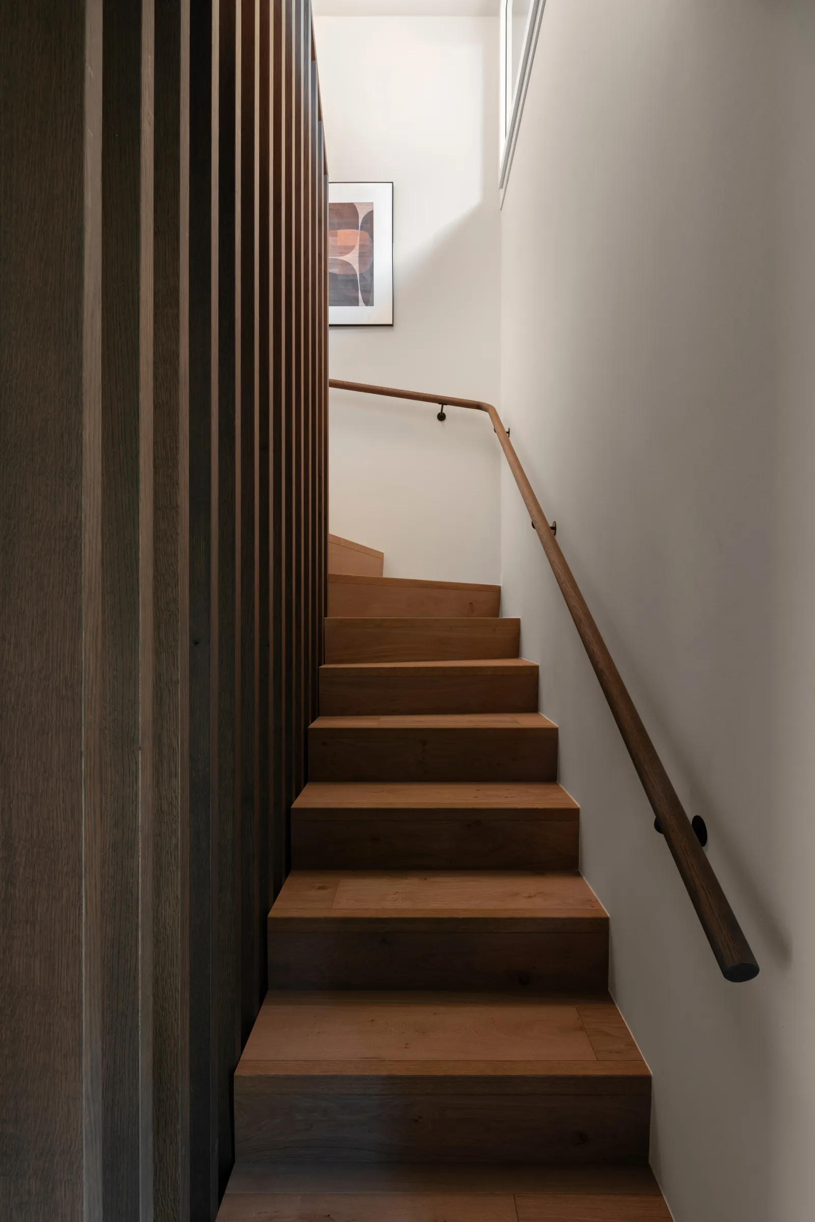 Oak stair, Fumed oak and reclaimed chestnut